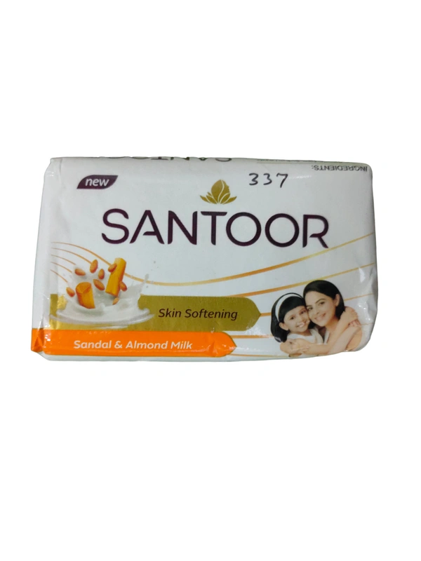 Santoor Soap 125g - White, sandal & Almom Milk