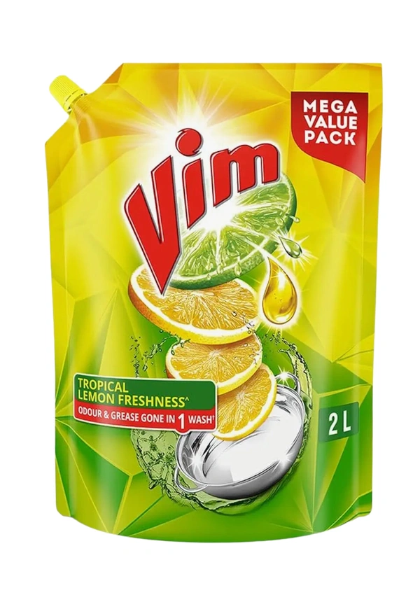 Vim Lemon Dish Wash Liquid Refill - 2.25L+950ml