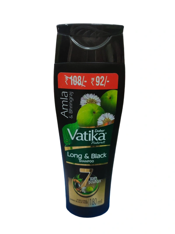Dabur Vatika Long & Black Amla & Bhringraj - 180ml