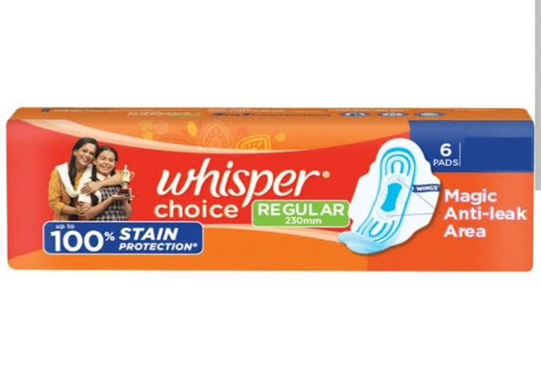 Whisper Choice Regular - 6 Unit