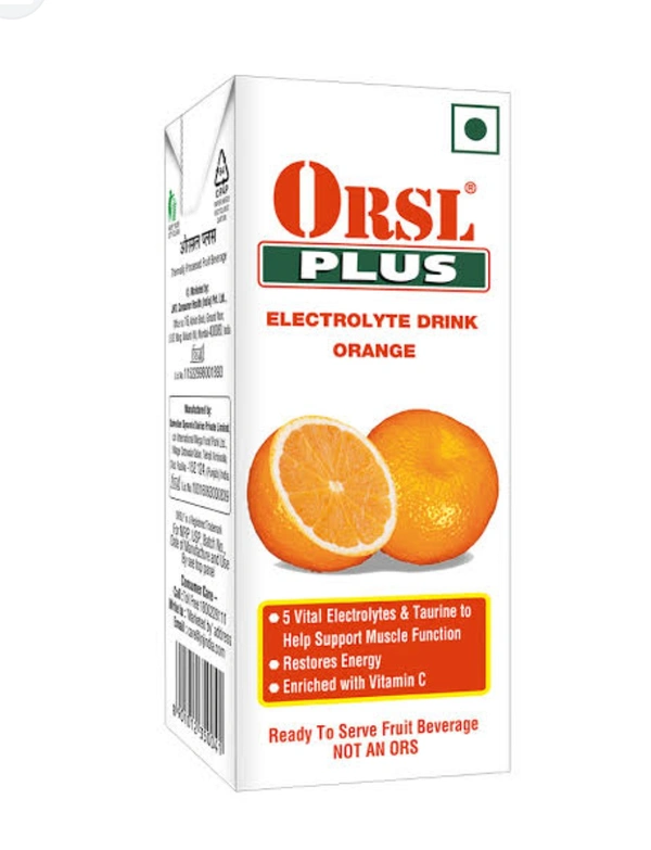 Orsl Electrolyte Drink 200ml - Orange