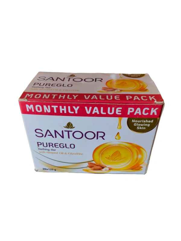 Santoor Pureglo Value Pack 3x125g
