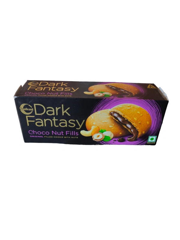 Sunfest Dark Fantasy Choco Nut Fills Biscuit 75g 6packs