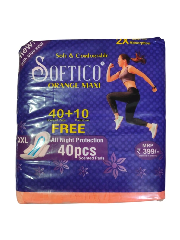 Softico Orange Maxi Soft & Comfortable 40+10pc