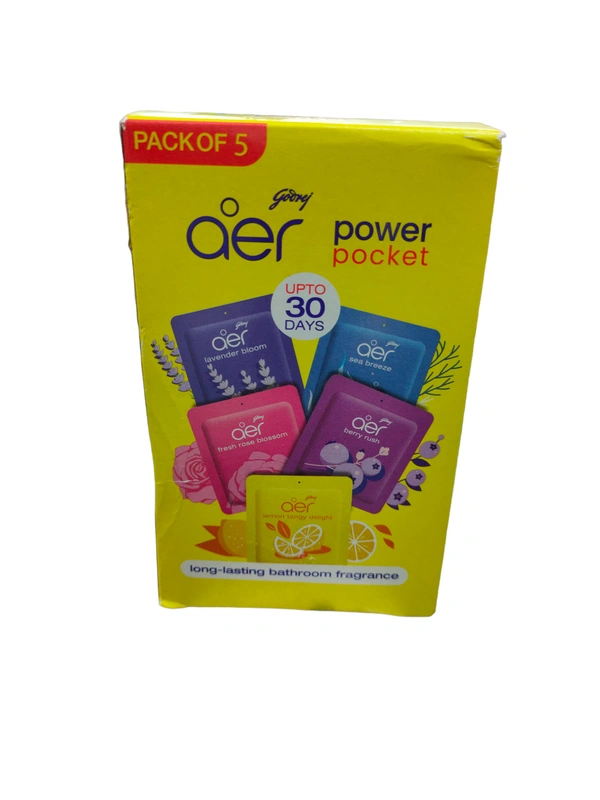 Godrej Aer Power Pocket Bathroom Fragrance 10gx5pc