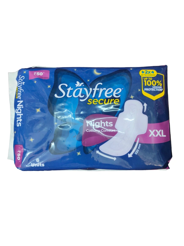 Stayfree Secure Night Cottony Comfort XXL. 6Units