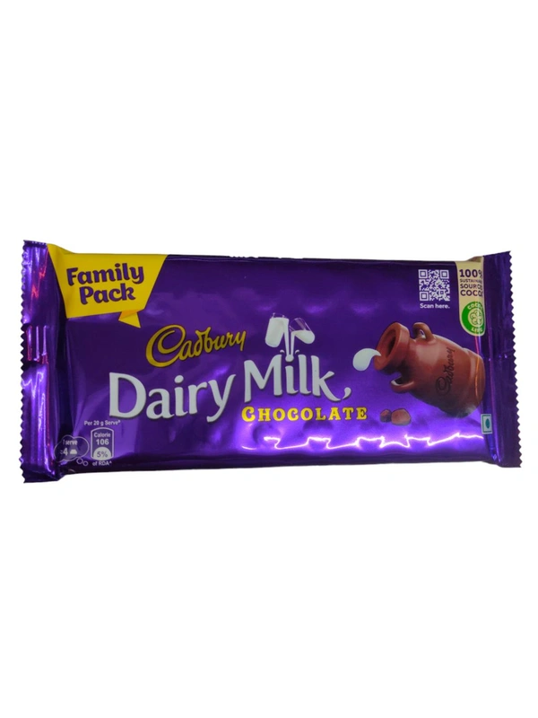 Cadbury Dairy Milk Chocolate - Family Pack 123g