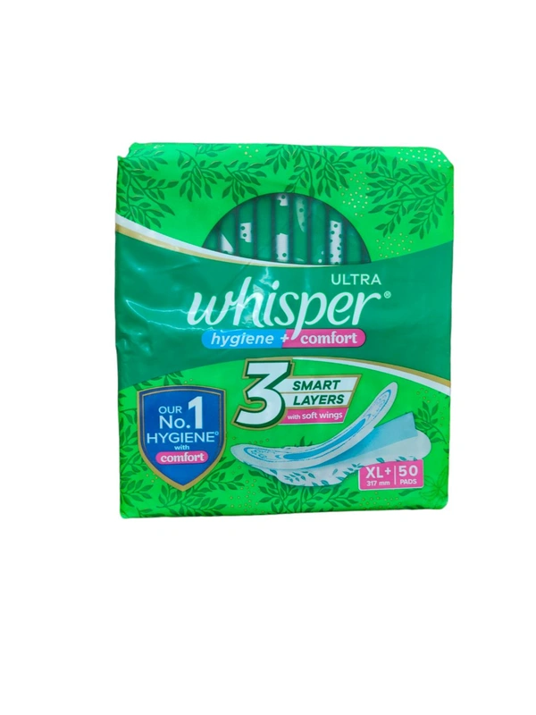 Whisper Ultra Hygiene+Comfort XL+ - 50 Pads