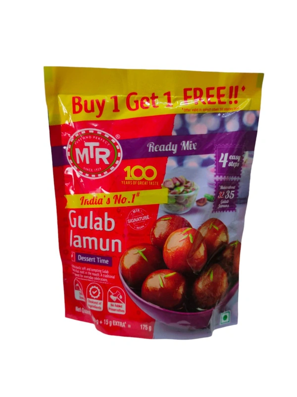 MTR Gulab Jamun Ready Mix Buy 1 Get 1 Free - 175gx2