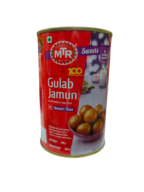 MTR Gulab Jamun Tin Ready To Eat - 500g