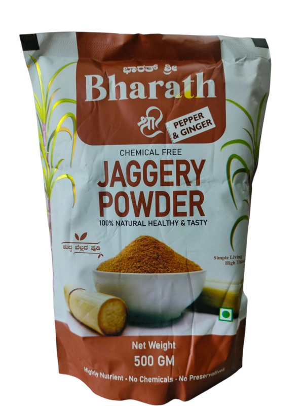 Bharath Jaggery Powder Chemical Free Pepper & Ginger - 500g