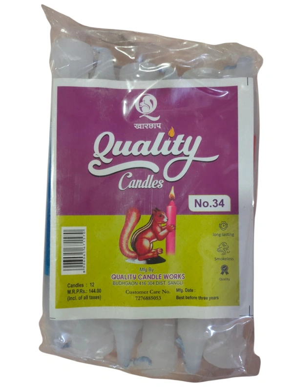 Quality Candles Medium 34No - 1pc