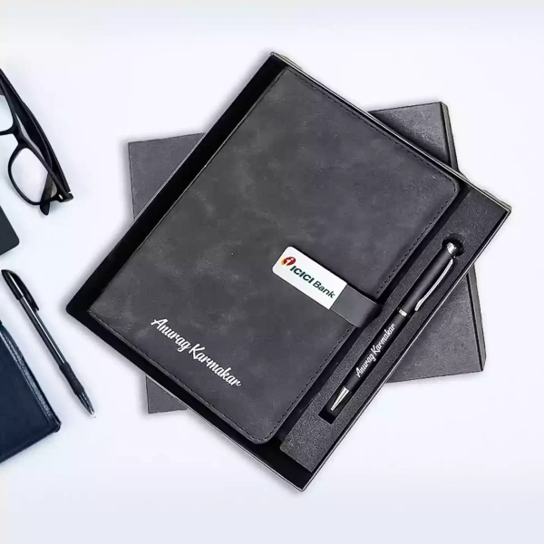 Gift Set – 2 in 1 Black Diary + Pen Set