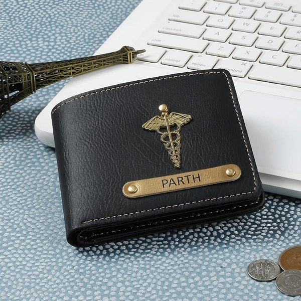 Engraving Faux Leather Men’s Wallet + Dr. set