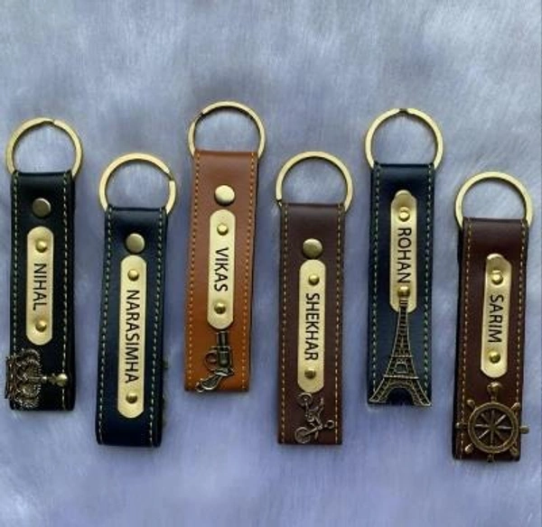 Faux Leather Keychain