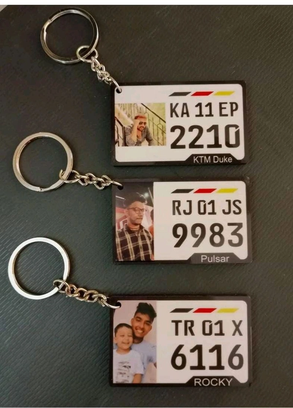 Keychain Metal  Brown Leather Metal Hoop Keychain with Opener