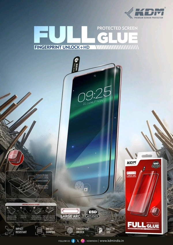 *KDM UV FULL GLUE GLASS AVAILABLE🔥🆕*