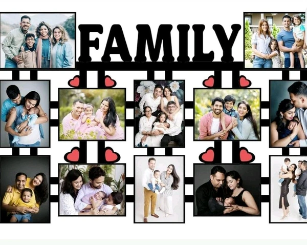 Wall Watch Wooden Photo Frame 