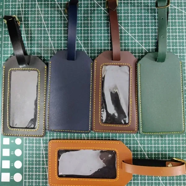 Faux Leather Travel Tags