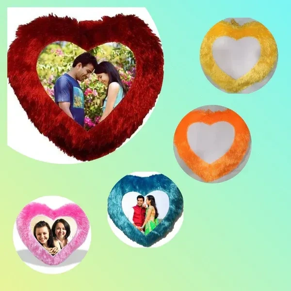 Fur Heart Pillow