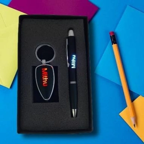 LED pen + LED keychain Set