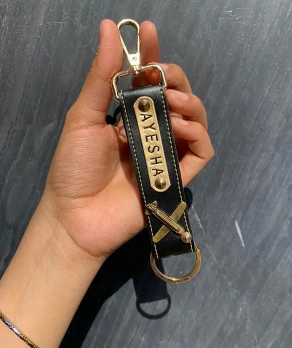 Faux Leather Keychain