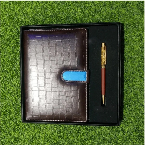 Gift Set Crocodile – 2 in 1 Brown / Diary size A5