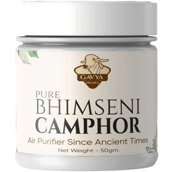 GAVYADHARA PURE BHIMSENI CAMPHOR शुद्ध भीमसेनी कपूर - 50gm