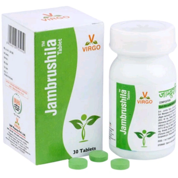 VIRGO UAP PHARMA JAMBRUSHILA जांब्रूशिला - 30 Tablet X 1Pack