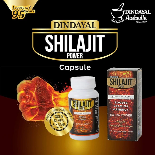 DINDAYAL AUSHDHI SHILAJIT POWER (GOLD POWER) CAP - 10CAPSULE x 2pc