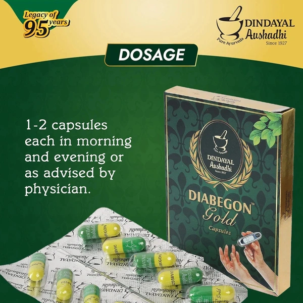 DINDAYAL AUSHDHI DIABEGON CAPSULE - 10 CAP. X 1Pack