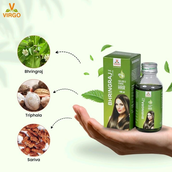 VIRGO UAP PHARMA  BHRINGRAJ TAILA for HAIR - 100ml