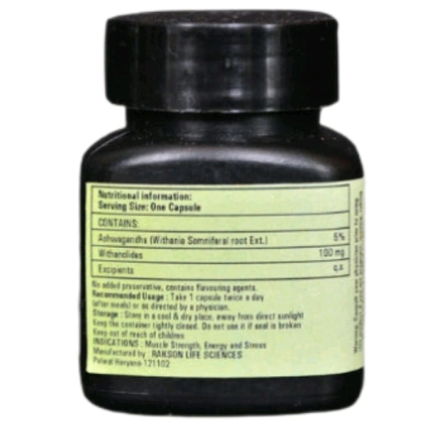 RAKSON Ashwagandha Cap - 20 Cap. X 2Pack