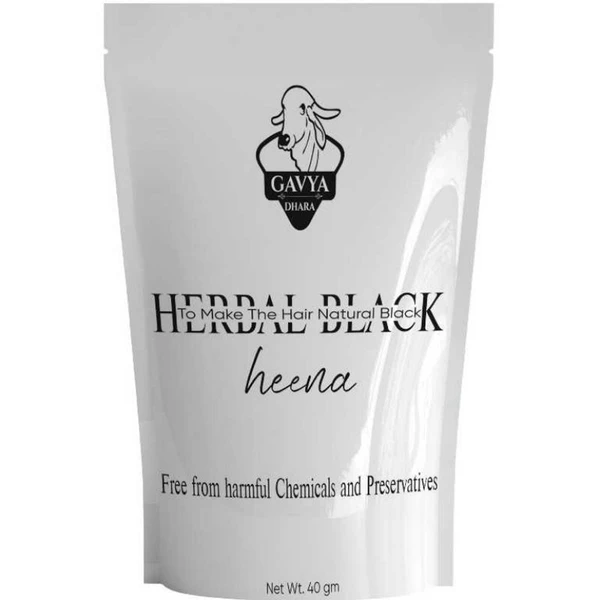 GAVYADHARA Herbal Black Heena (Natural Hair Dye) - 40gm