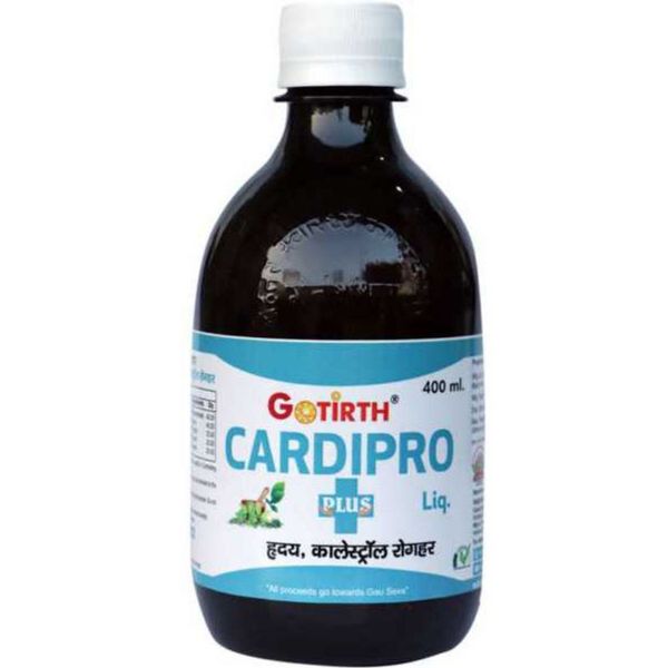 GOTIRTH  CARDIPRO कार्डिप्रो (हृदय रोग,कोलेस्ट्रॉल हर)  - Liquid 400ml+Tablet 40pc