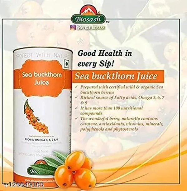 BIOSASH BUSINESS PVT. LTD. SEA BUCKTHORN JUICE - Gold, 750 ML