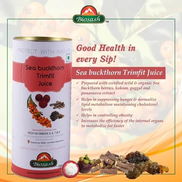 BIOSASH BUSINESS PVT. LTD. SEA BUCKTHORN TRIMFIT JUICE - 750 ML