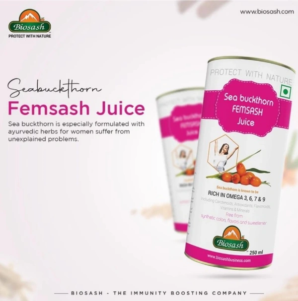 BIOSASH BUSINESS PVT. LTD. SEA BUCKTHORN FEMSASH JUICE - 250 ML