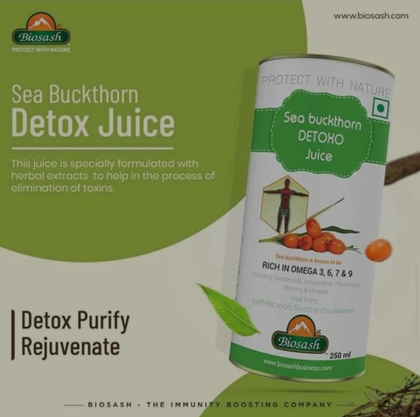 BIOSASH BUSINESS PVT. LTD. SEA BUCKTHORN DETOXO JUICE - 250 Ml
