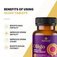 Dharishah Ayurveda Oligo - 60 Tablets - Improves Male Fertility, Sperm Count, Size And Motility - 60 Capsules
