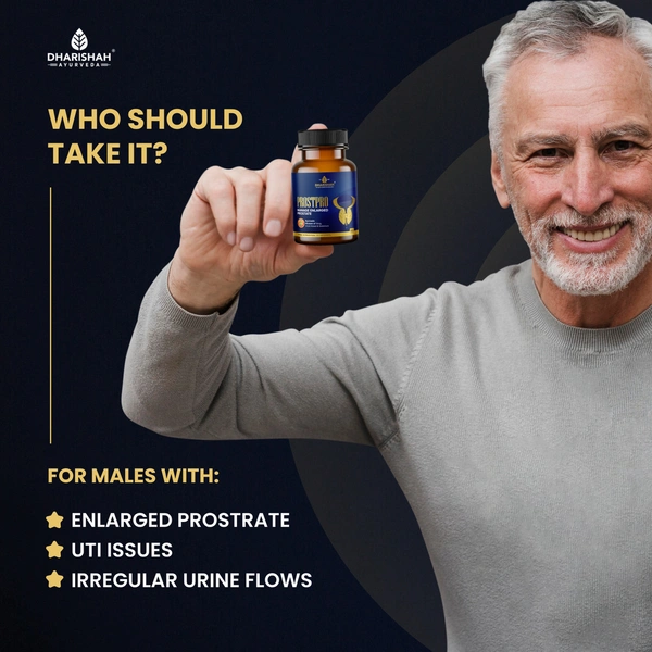 Dharishah Ayurvedic Prostpro - 60 Capsules - For Enlarged Prostate And Difficulty In Urination - 60 Capsule