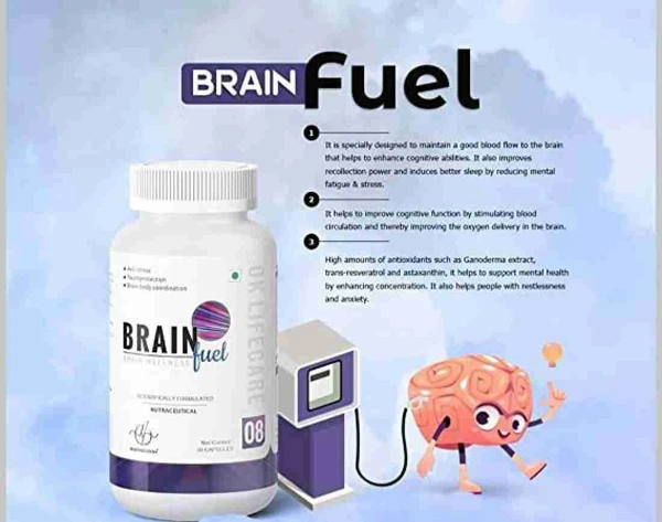OK LIFE CARE PVT LTD Brain Fuel  - 60 Capsules