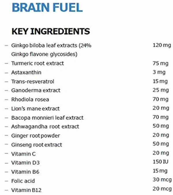 OK LIFE CARE PVT LTD Brain Fuel  - 60 Capsules
