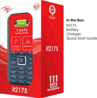 Itel Pvt Ltd  itel It2175 Keypad Mobile|1200 mAh battery|Expandable Storage upto 32GB - Black