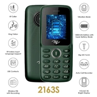 Itel Pvt Ltd  itel it2163s 4.5cm,1200mAh,BT Caller,12+1 Month Warranty with 111 Days Replacement  (Black) - Black