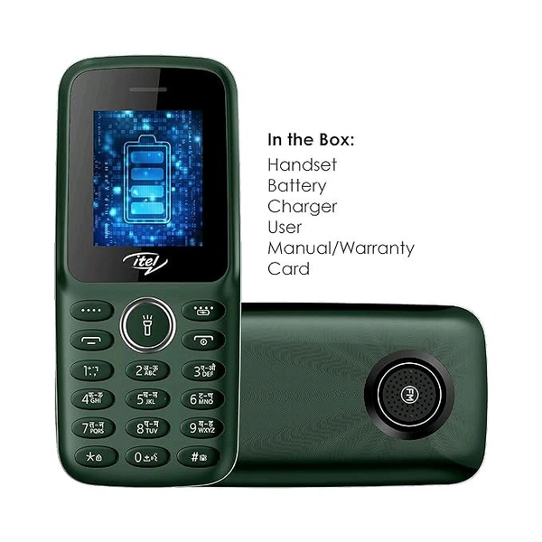 Itel Pvt Ltd  itel it2163s 4.5cm,1200mAh,BT Caller,12+1 Month Warranty with 111 Days Replacement  (Black) - Black