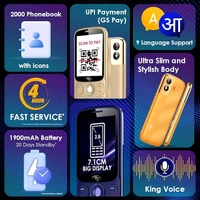 Itel Pvt Ltd  (Refurbished) Itel SG600 Keypad Mobile Phone with 2.8 inch Display|1900mAh Battery|UPI Pay|Crystal Clear Calls | 4 Hour Service|1.3 MP Camera with Flash |Kingvoice|Metal Finish|Champagne Gold - Ultramarine