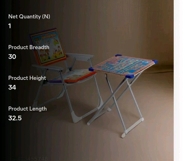 ARS IMPEX Kids Beautiful Modern Unique Study Table And Chair Set Upto 5Kg.  - Free Size