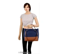 Ruzaworld Creation PU Handbag For Women And Girls Combo Set Of 4 (Blue_Pompom) - Free Size, Blue