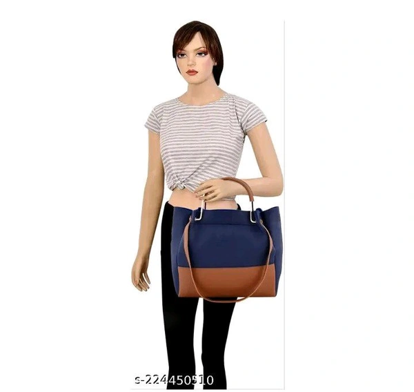 Ruzaworld Creation PU Handbag For Women And Girls Combo Set Of 4 (Blue_Pompom) - Free Size, Blue